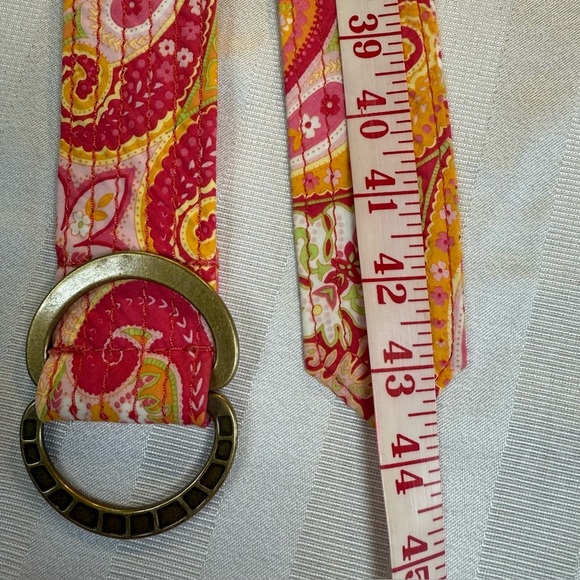 J Crew Cotton Quilted Boho Pastel Paisley Belt Med/Large Women’s - Picture 12 of 12